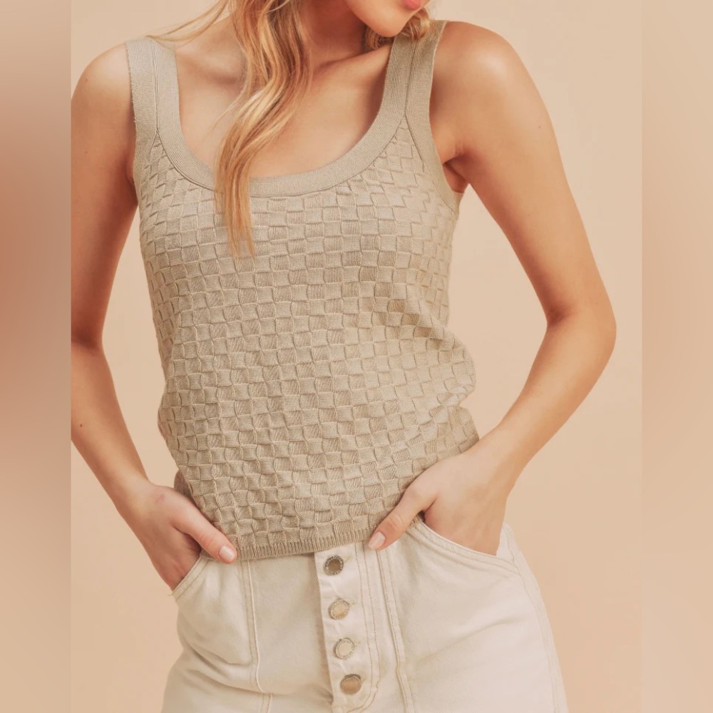 Abercrombie Checker Knit Tank